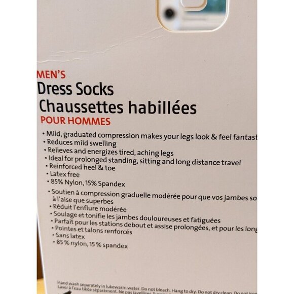 Compression Dress Socks For Men Mild 20-25 mmHg Large 10.5-12 Tan Revitalizing - Picture 4 of 5